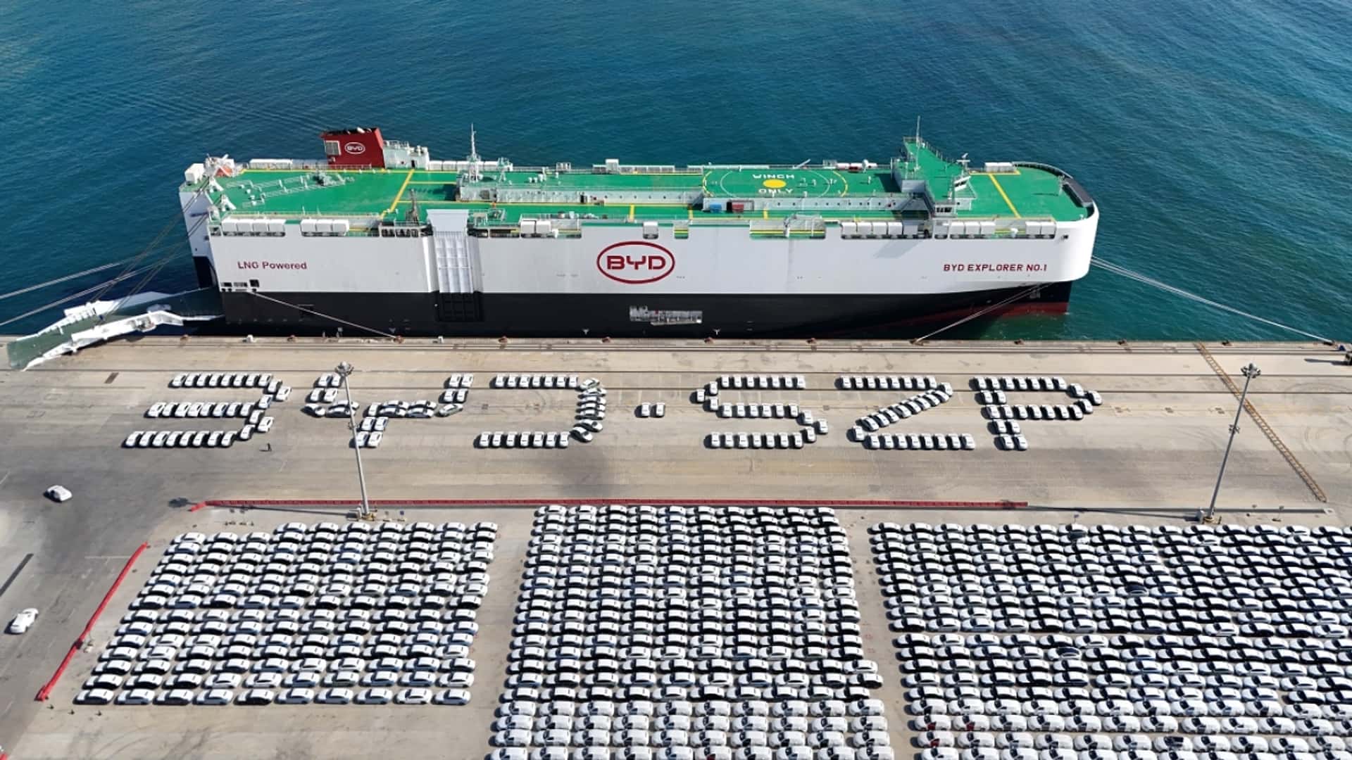 Navio Explorer No.1 da BYD atraca novamente no Brasil com mais de 5 mil veículos